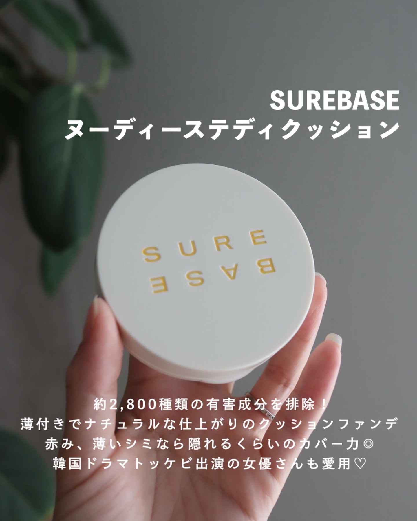 ヌーディステディクッション/SUREBASE/クッションファンデーションを使ったクチコミ（2枚目）