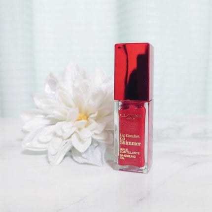 コンフォート リップオイル シマー 07 レッドホット/CLARINS/リップグロスを使ったクチコミ(1枚目)