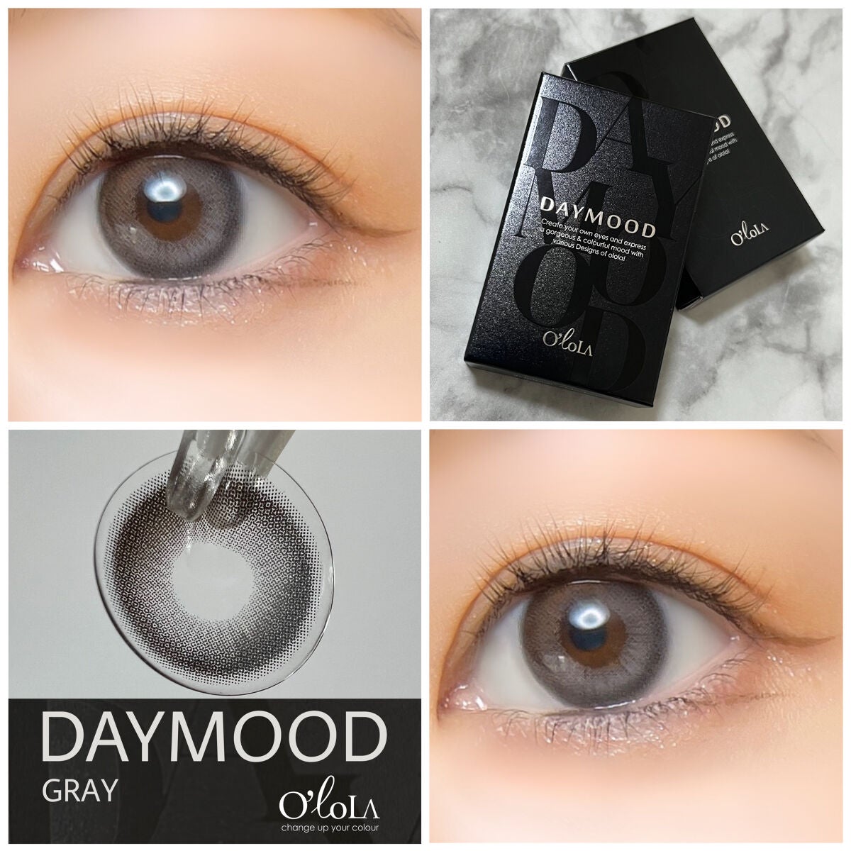 デームードグレーマンスリー (DAYMOOD GRAY monthly)/OLOLA/1ヶ月(1MONTH)カラコンを使ったクチコミ(1枚目)