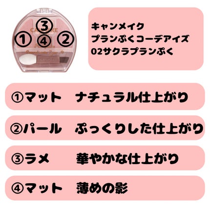 プランぷくコーデアイズ/キャンメイク/パウダーアイシャドウを使ったクチコミ(2枚目)