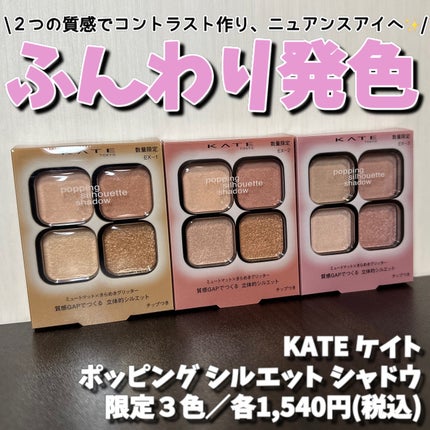 ケイト ポッピングシルエットシャドウ/KATE/アイシャドウパレットを使ったクチコミ(1枚目)