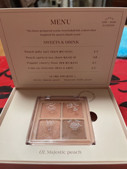 Peach Blush Toast cafe eye palette/NOTONE/アイシャドウパレットを使ったクチコミ(2枚目)