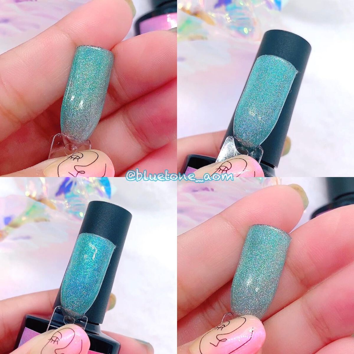 STAR DUST VEIL UNICORN CANDY/cocoronail/ジェルネイルを使ったクチコミ（3枚目）