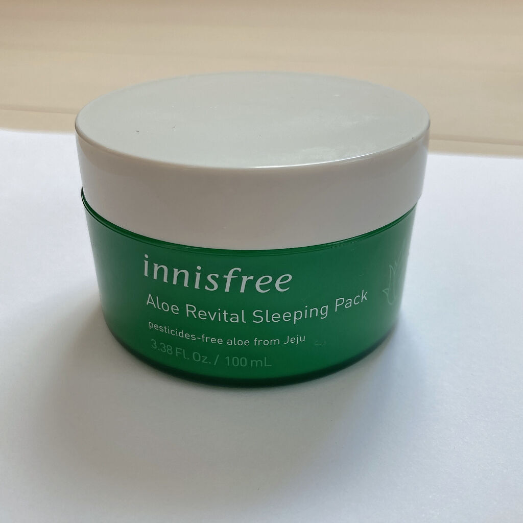 innisfree アロエバイタル　スリーピングパックのクチコミ「
ガサガサな冬のお肌にピッタリ！
アロエ スリーピングパック 

【使った商品】
    in.....」（2枚目）