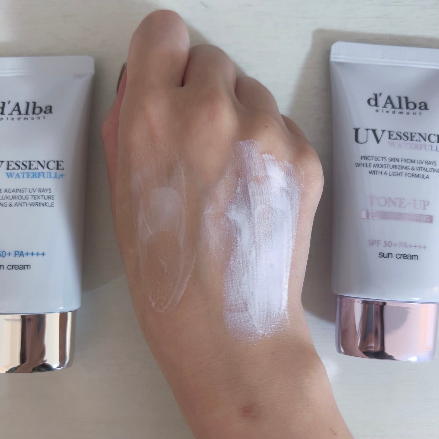ダルバ ウォータフル トーンアップ サンクリーム(パープル)/ダルバ/日焼け止めクリームを使ったクチコミ(3枚目)