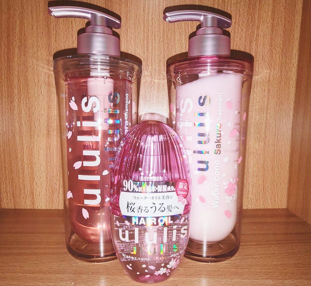 ウォーターコンク モイスト シャンプー(桜ver.)/ヘアトリートメント(桜ver.)/ululis/市販シャンプーを使ったクチコミ(1枚目)