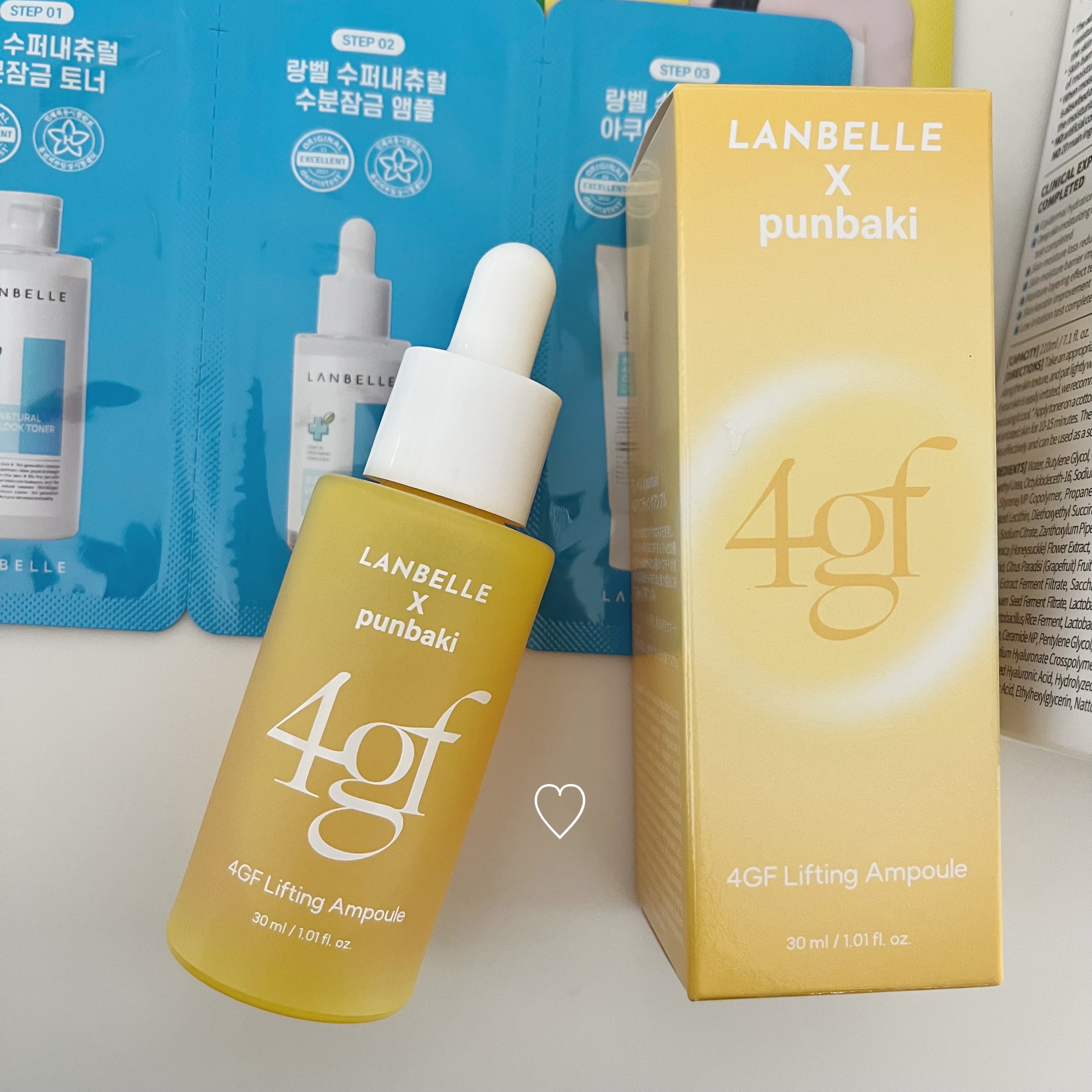 4GFリフティングアンプル/LANBELLE/美容液を使ったクチコミ（2枚目）