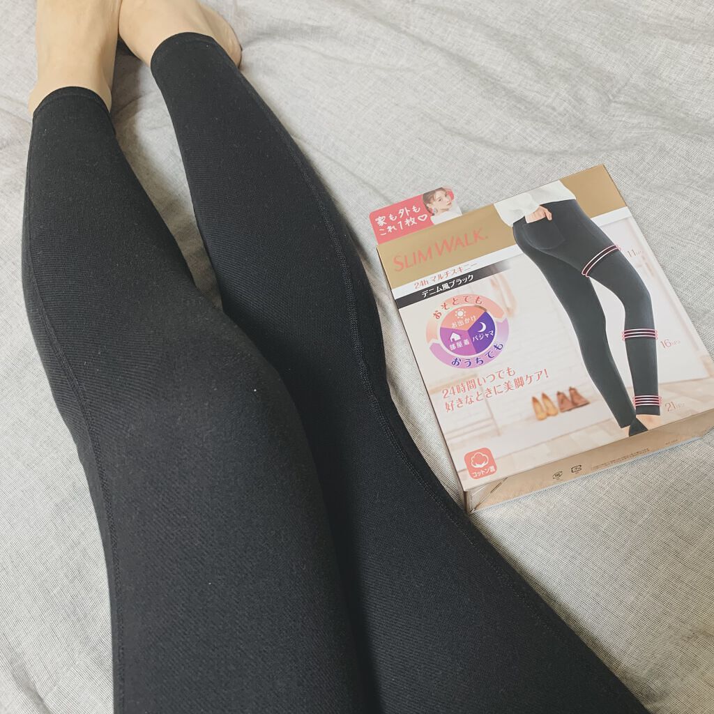 スリムウォーク 24h マルチスキニー デニム風/SLIMWALK/着圧ソックス・レギンスを使ったクチコミ（2枚目）