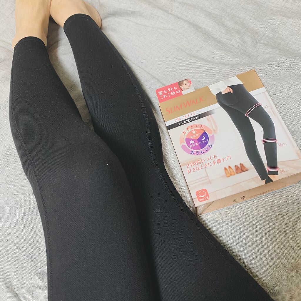 スリムウォーク 24h マルチスキニー デニム風/SLIMWALK/着圧ソックス・レギンスを使ったクチコミ(2枚目)