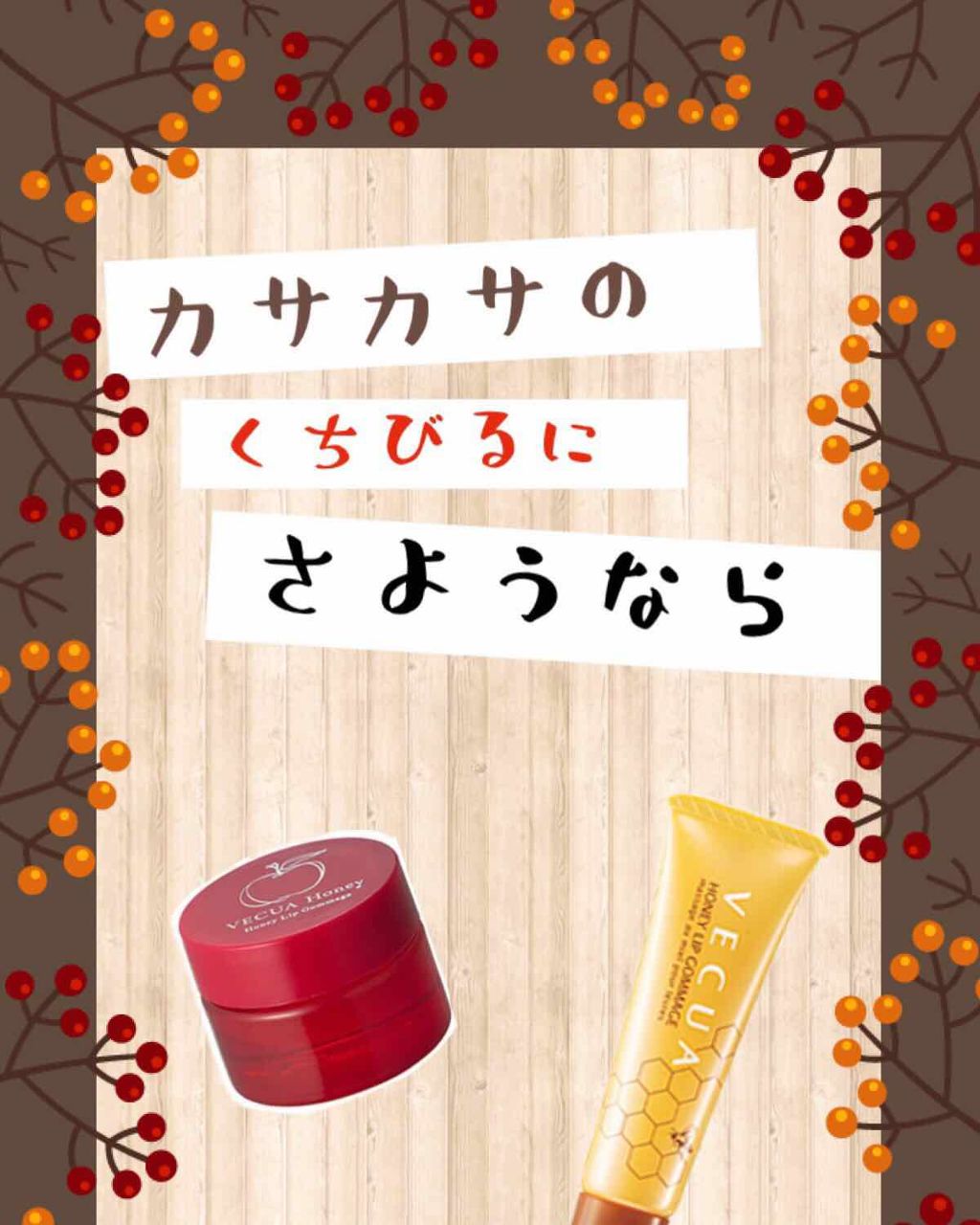 ハニーリップゴマージュ/VECUA/リップケアを使ったクチコミ（1枚目）