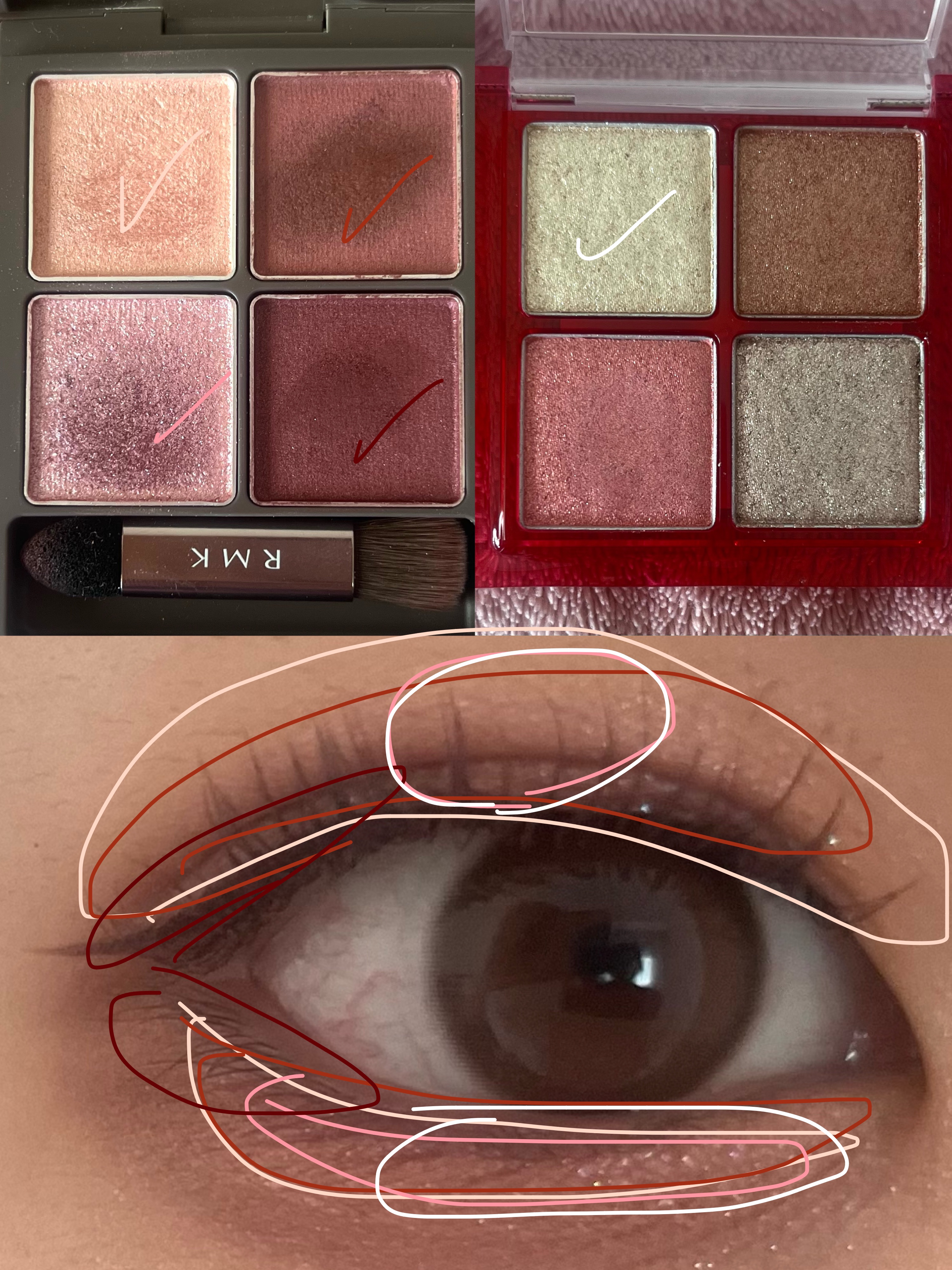 オブスキュア テンプテイション アイシャドウパレット/RMK/アイシャドウパレットを使ったクチコミ（2枚目）