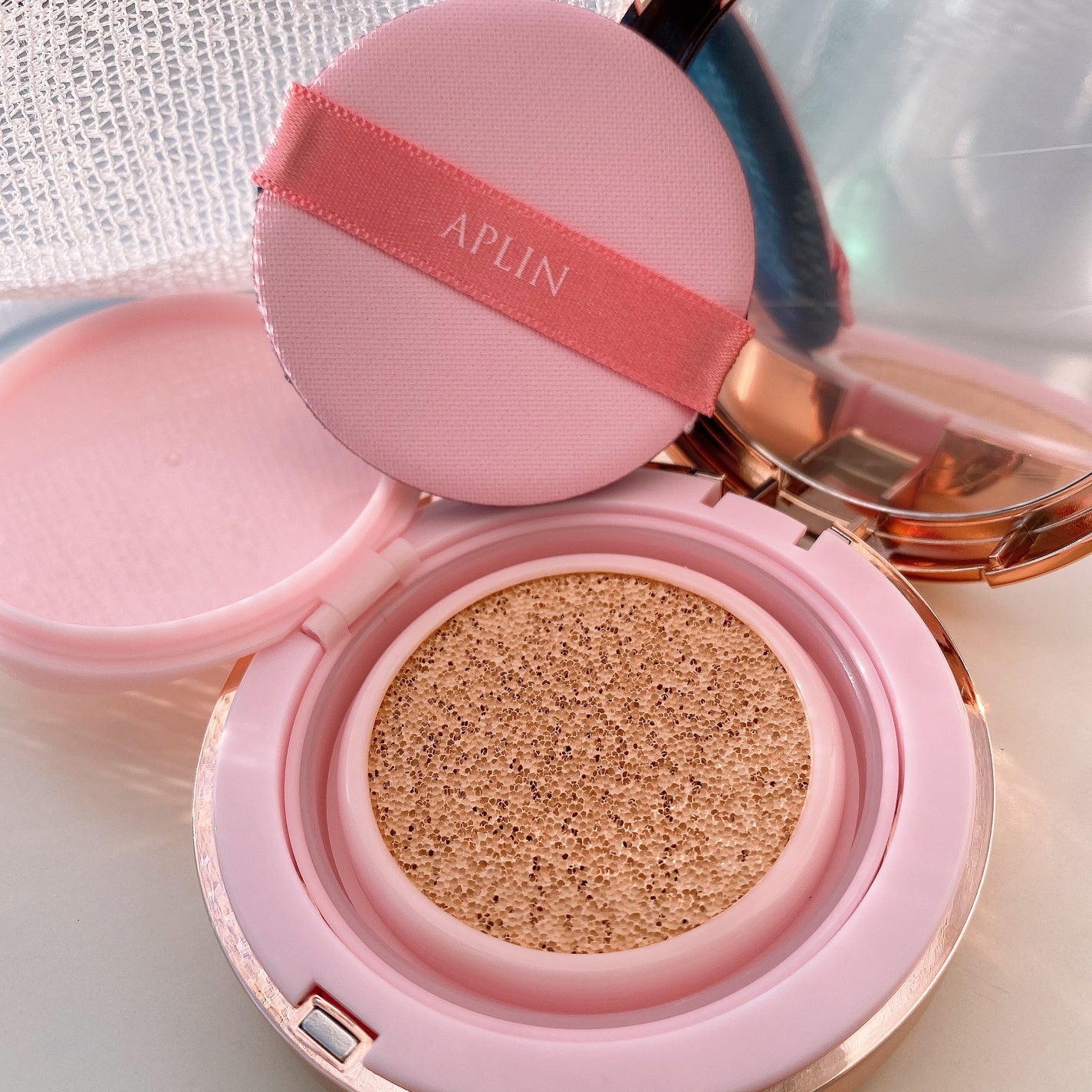 ピンクティーツリーカバークッション/APLIN/クッションファンデーションを使ったクチコミ(4枚目)