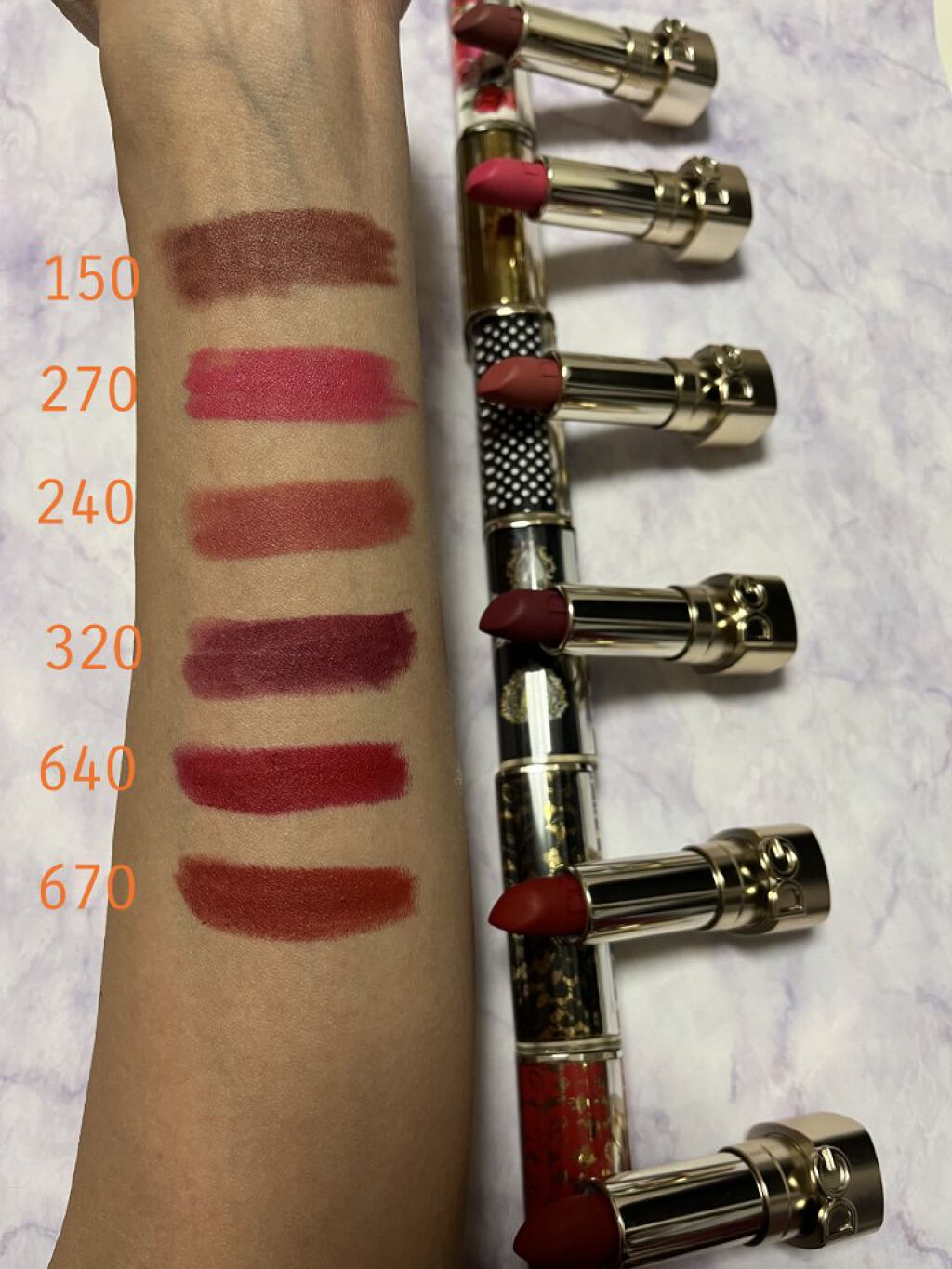 ザ・オンリーワン ラスティングマットカラー リップスティック 670 Spicy Touch/DOLCE&GABBANA BEAUTY/口紅を使ったクチコミ（2枚目）