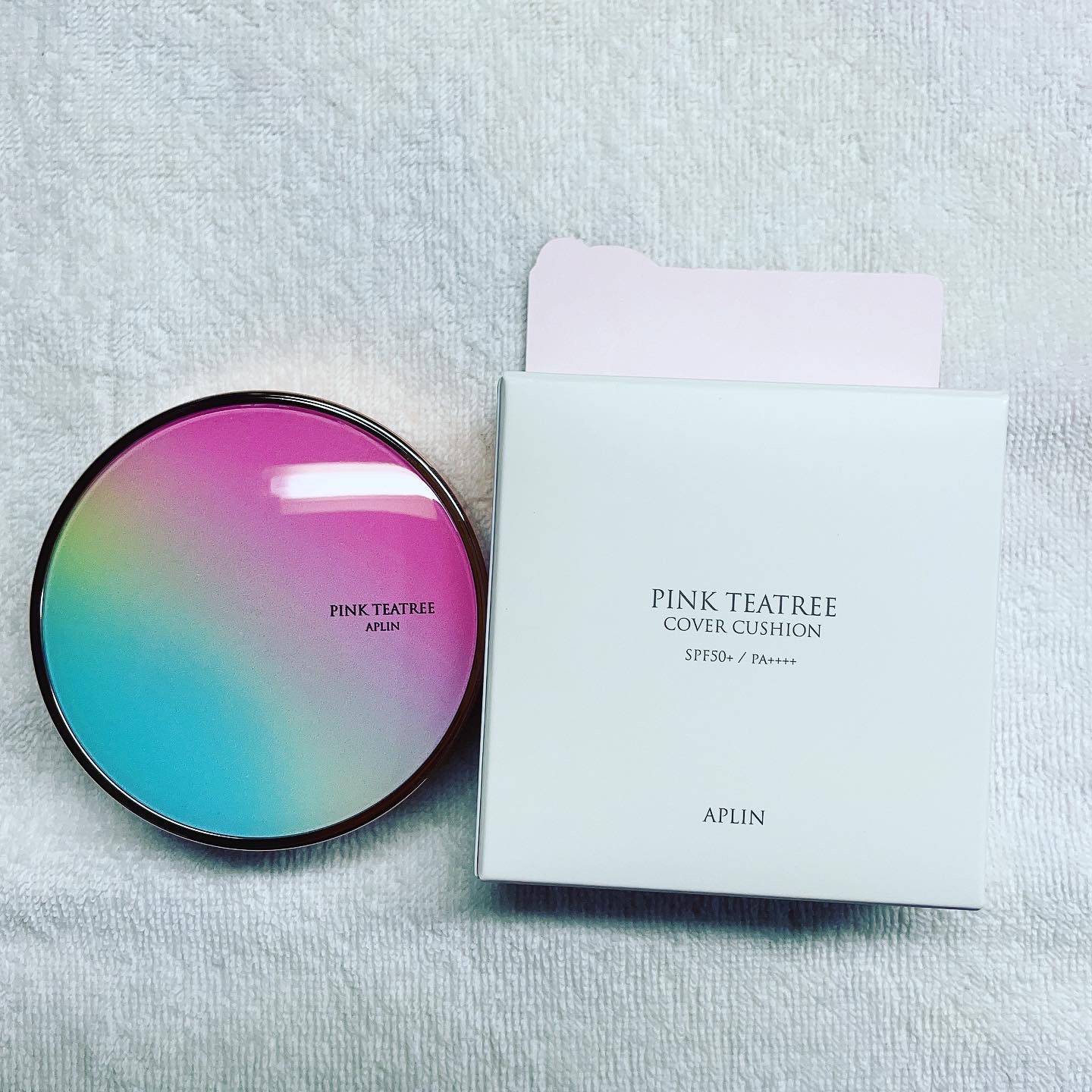 ピンクティーツリーカバークッション/APLIN/クッションファンデーションを使ったクチコミ（1枚目）