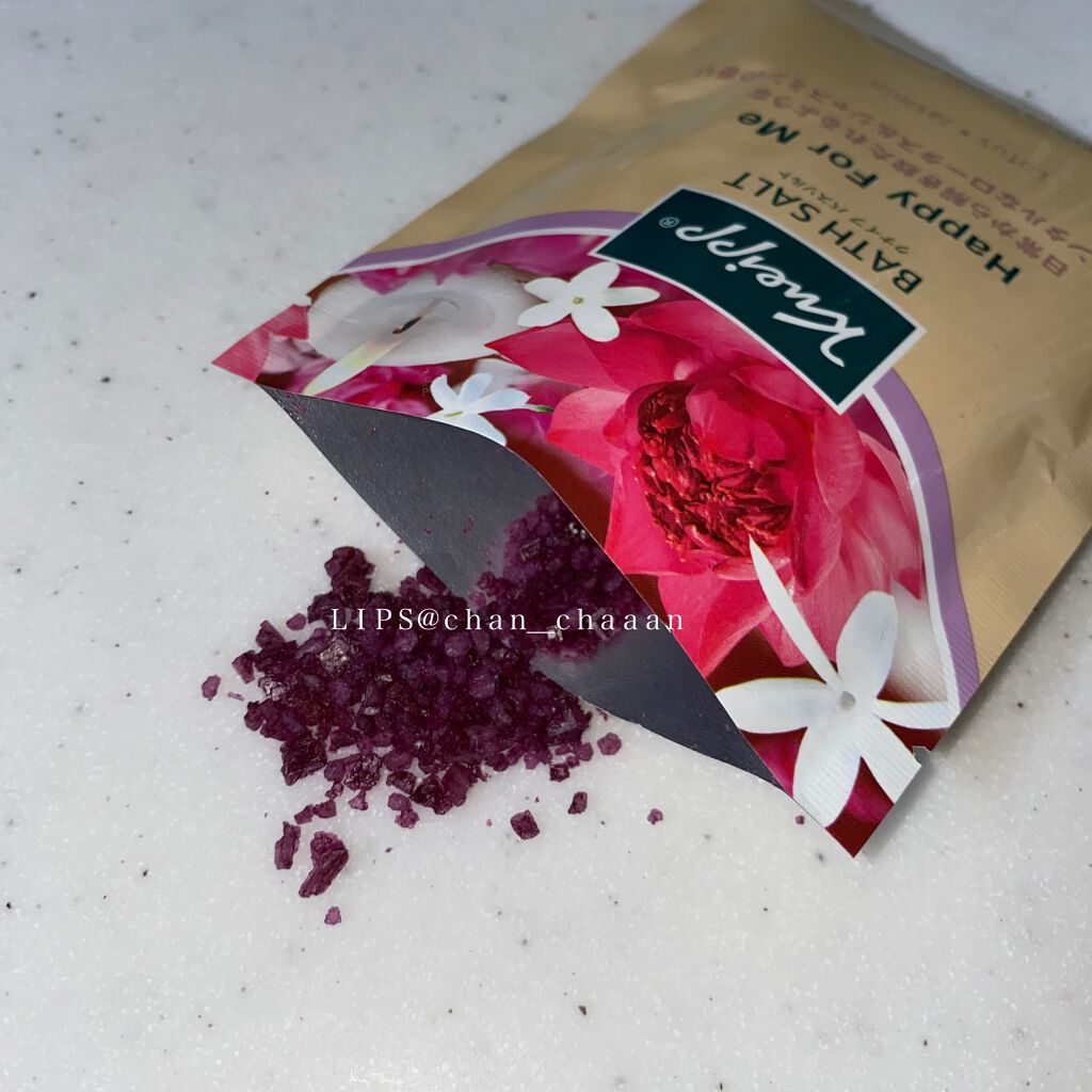 バスソルト ハッピーフォーミー ロータス＆ジャスミンの香り/クナイプ/無機塩系入浴剤を使ったクチコミ（3枚目）