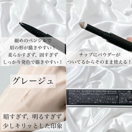 ロングステイ アイブロウパウダー&ペンシル グレージュ/ブリリアージュ/アイブロウペンシルの画像