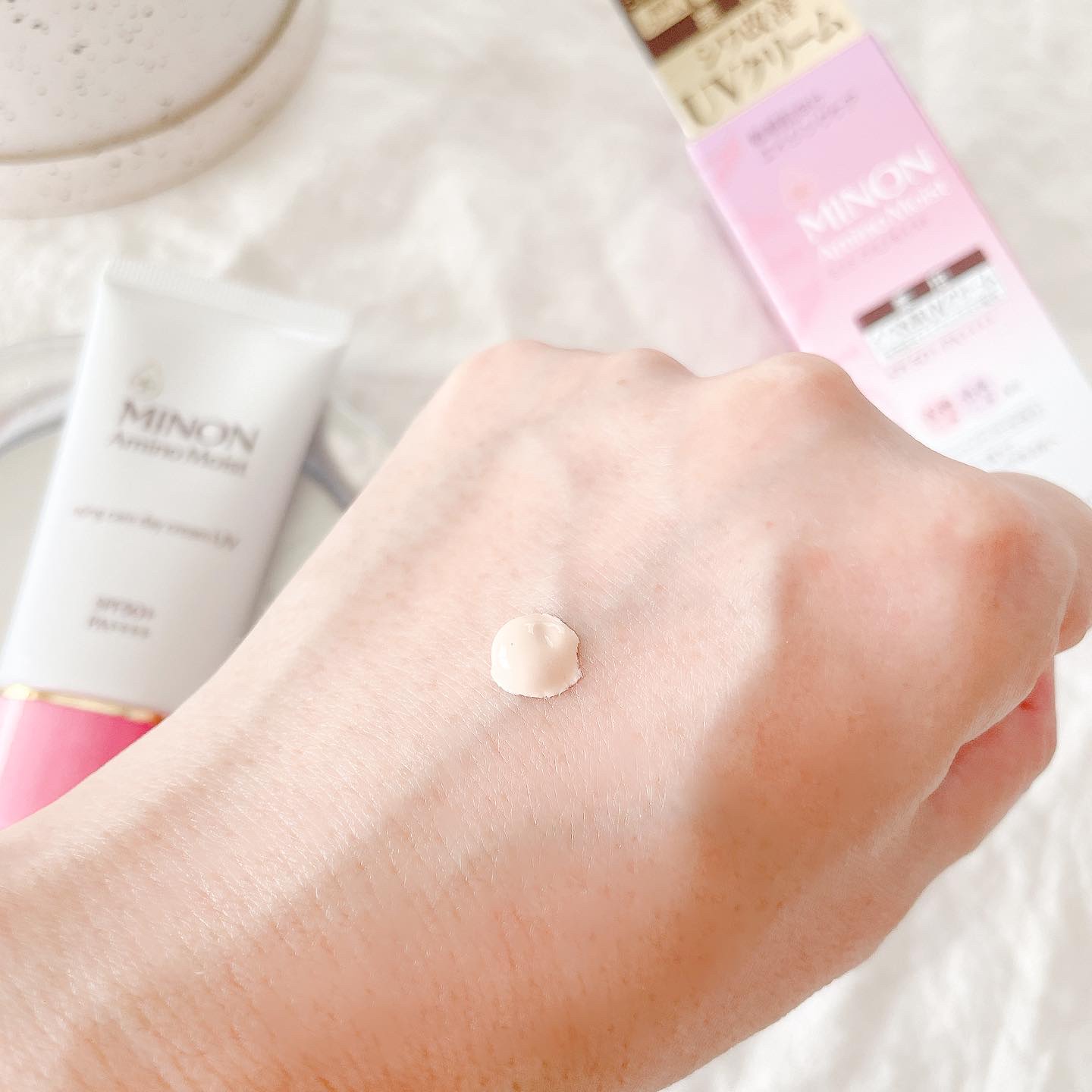 ミノン アミノモイスト エイジングケア デイクリームUV/ミノン/日焼け止めクリームを使ったクチコミ（2枚目）
