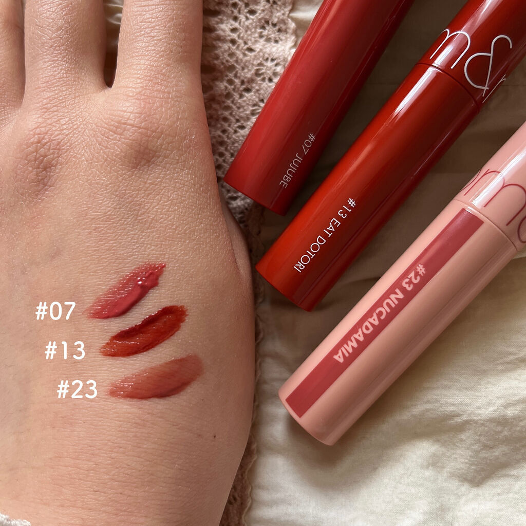 ジューシーラスティングティント/rom&nd/リップティントを使ったクチコミ（2枚目）