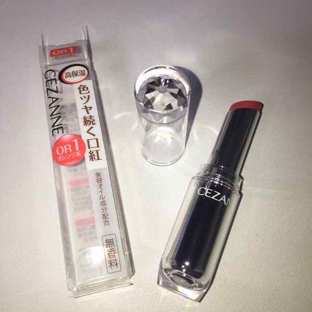 ラスティンググロスリップ/CEZANNE/口紅を使ったクチコミ（2枚目）