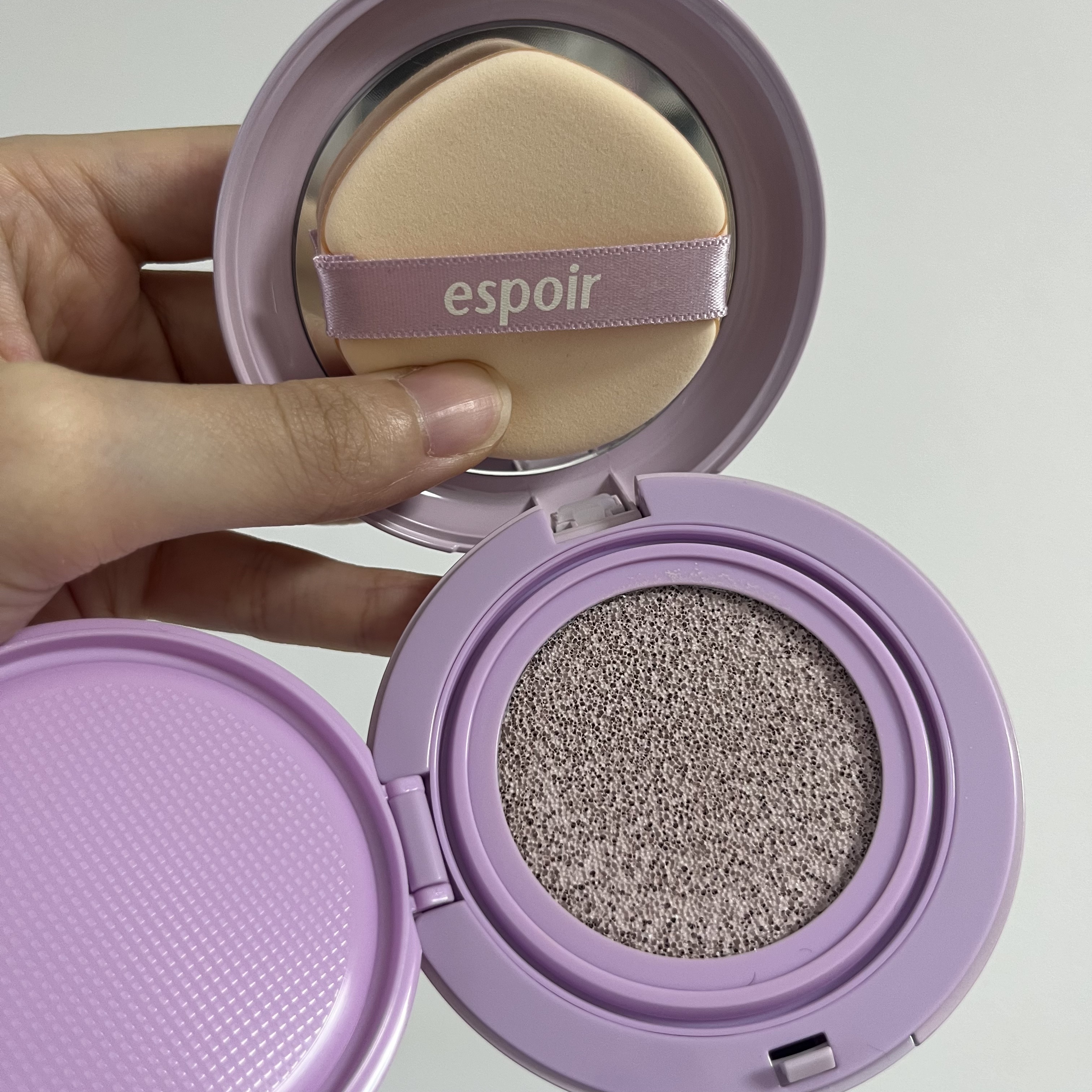 デューライクジェロー トーンアップクッション 02 ニュートラルモーブ/espoir/化粧下地を使ったクチコミ（3枚目）