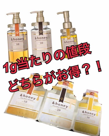 ディープモイスト シャンプー1.0／ヘアトリートメント2.0/&honey/シャンプー・コンディショナーを使ったクチコミ（1枚目）