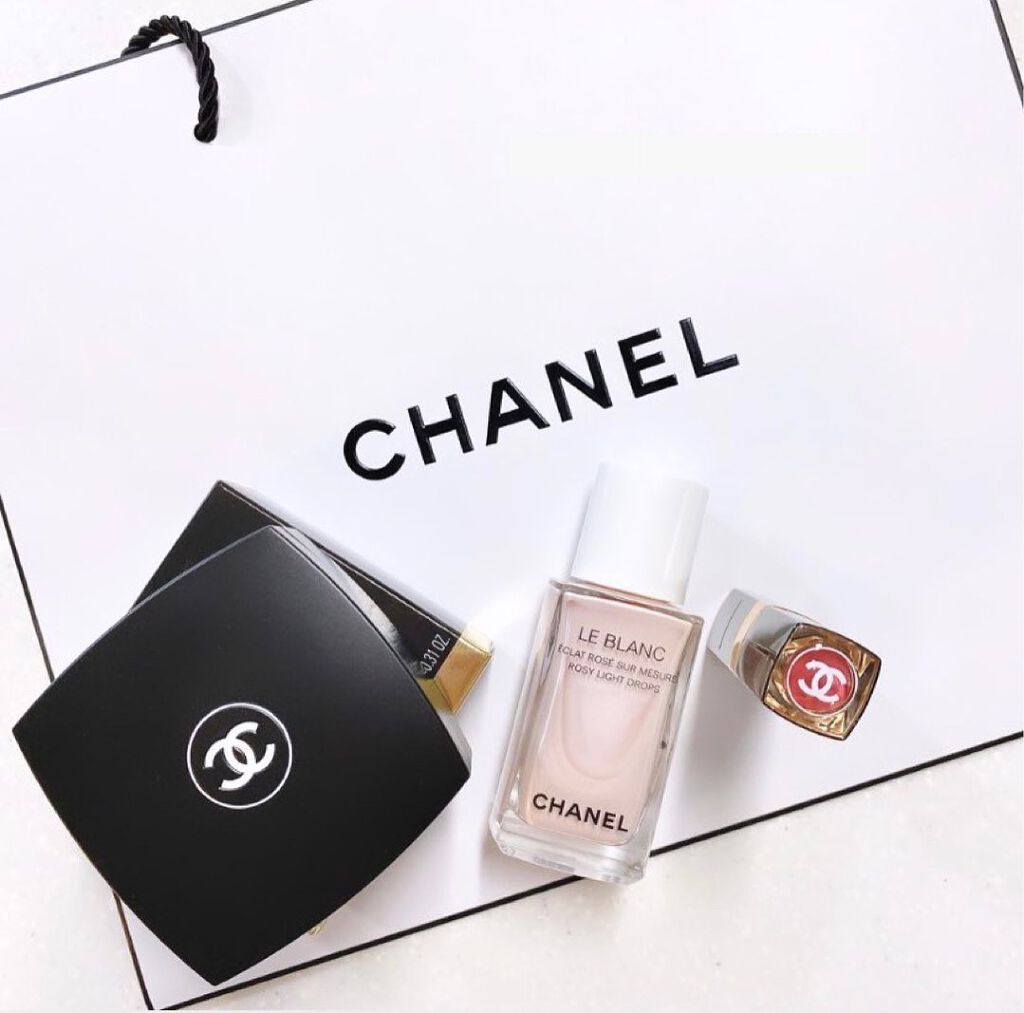 ル ブラン ロージー ドロップス/CHANEL/リキッドハイライトを使ったクチコミ(1枚目)