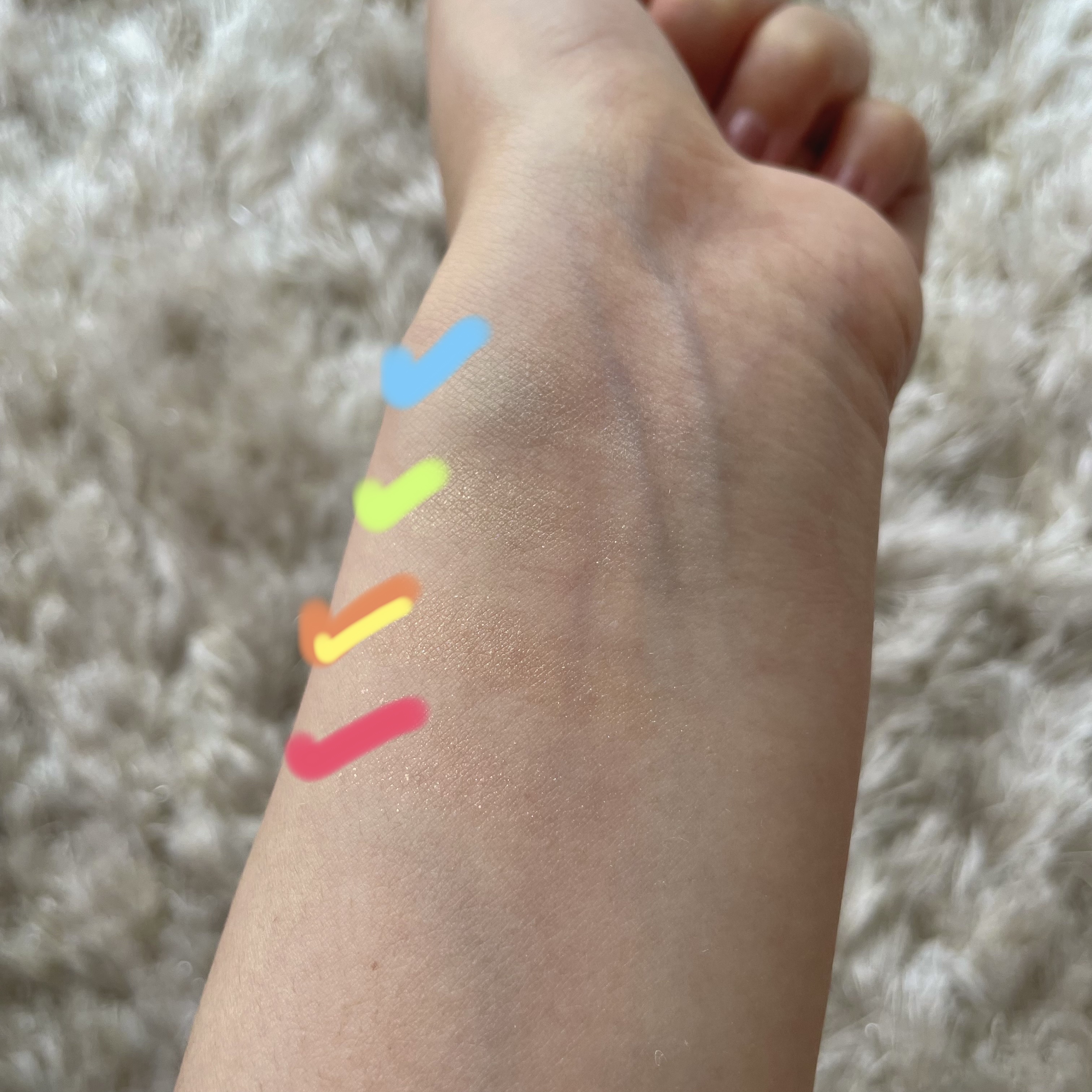 ビーチバカンスグリッターパレット EX-3トロピカルサニービーチ：南国のビーチを感じさせるトロピカルなビーチ/KATE/アイシャドウパレットを使ったクチコミ（2枚目）