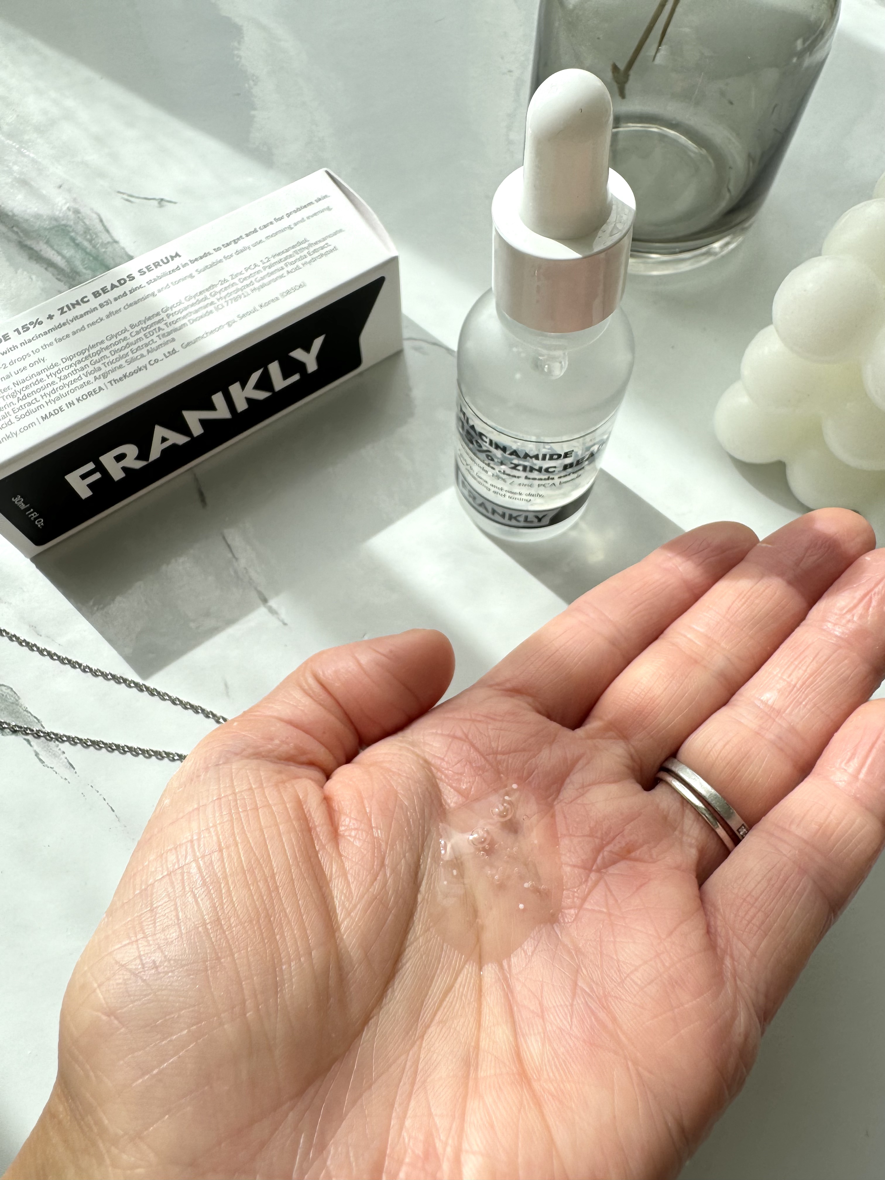 ナイアシンジンクビーズセラム/Frankly/美容液を使ったクチコミ（3枚目）