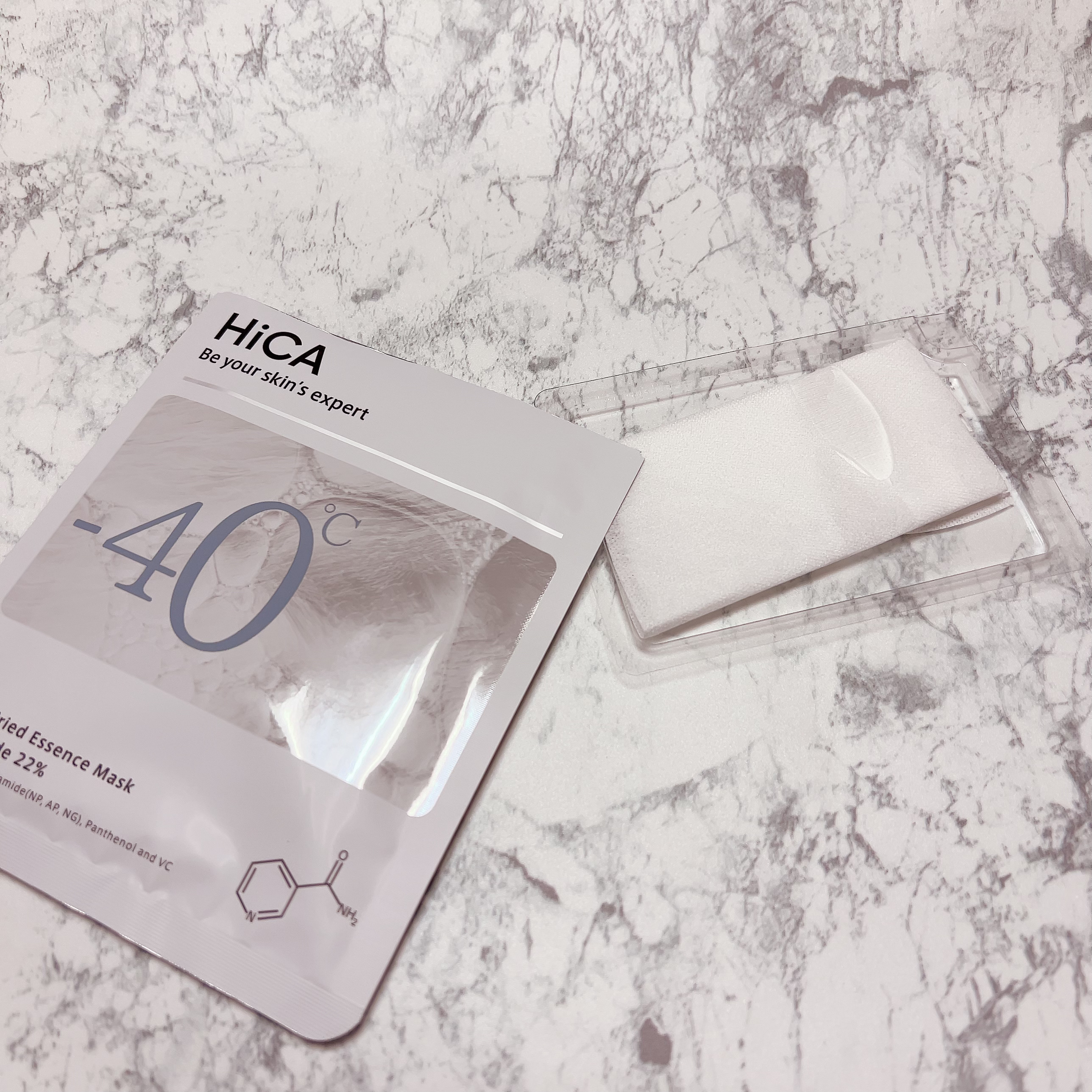 フリーズドライエッセンスマスク ナイアシンアミド22%/HiCA/シートマスク・パックを使ったクチコミ（3枚目）