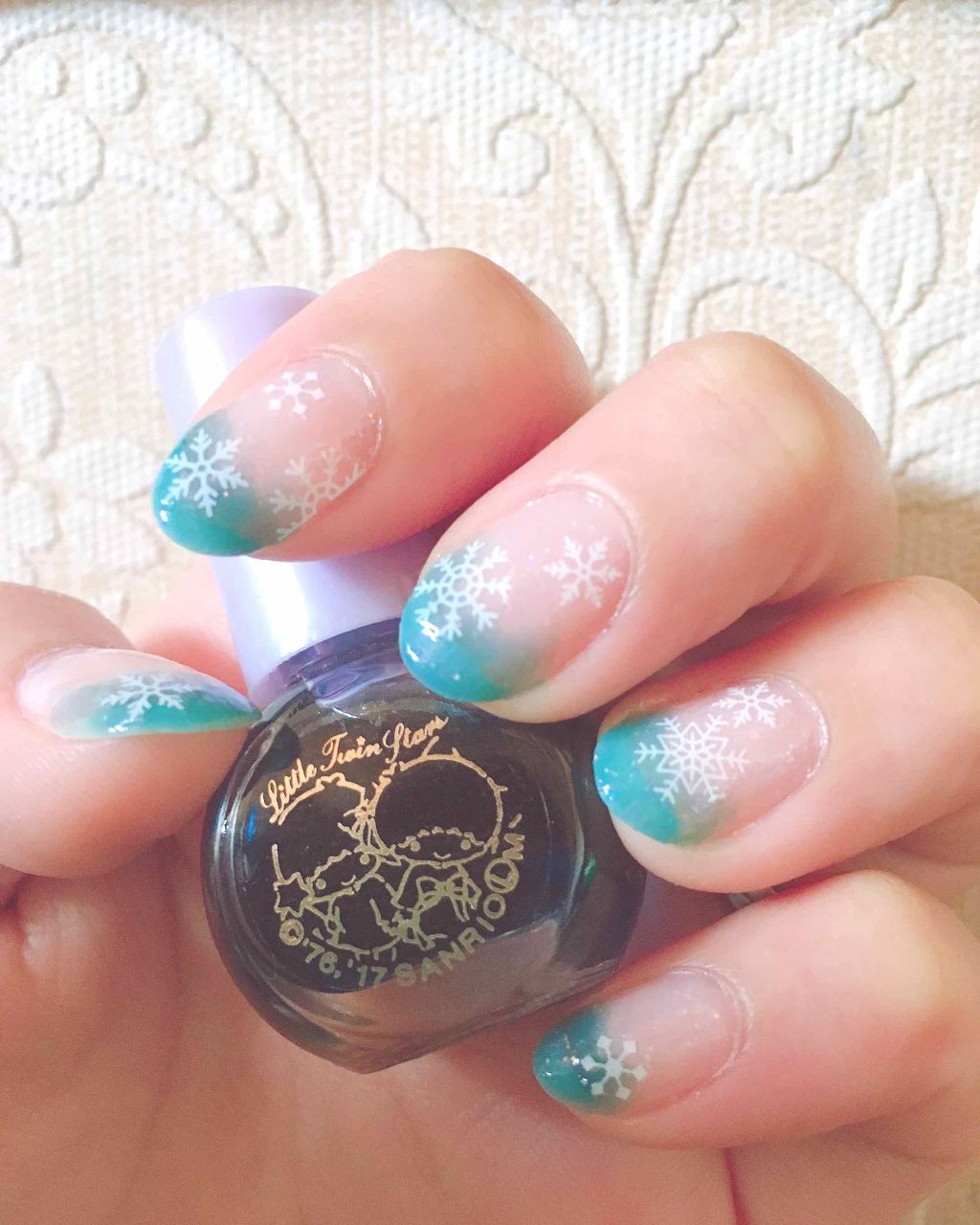 スノーネイルシール/DAISO/ネイルシールを使ったクチコミ(2枚目)