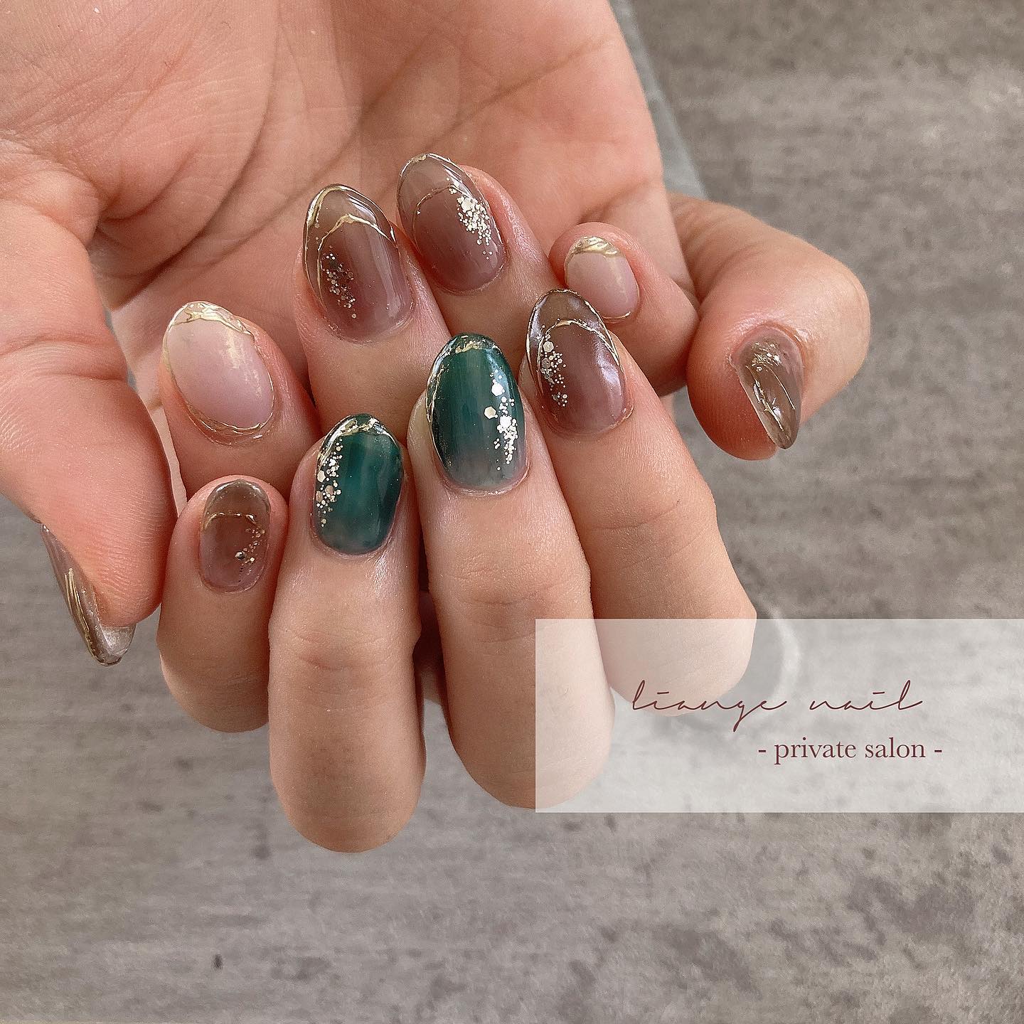 #リアンジェネイル,#柏ネイル,#ネイル,#ニュアンスネイル,#大人ニュアンスネイル,#夏ネイル,#アシメネイル,#ミラーネイルのネイルデザイン