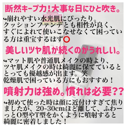 リアルメイク崩れ防止スプレー /saat insight/フィックスミストを使ったクチコミ(3枚目)
