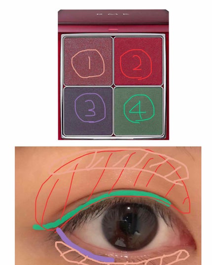 ウキヨモダン アイシャドウパレット/RMK/アイシャドウパレットを使ったクチコミ(3枚目)