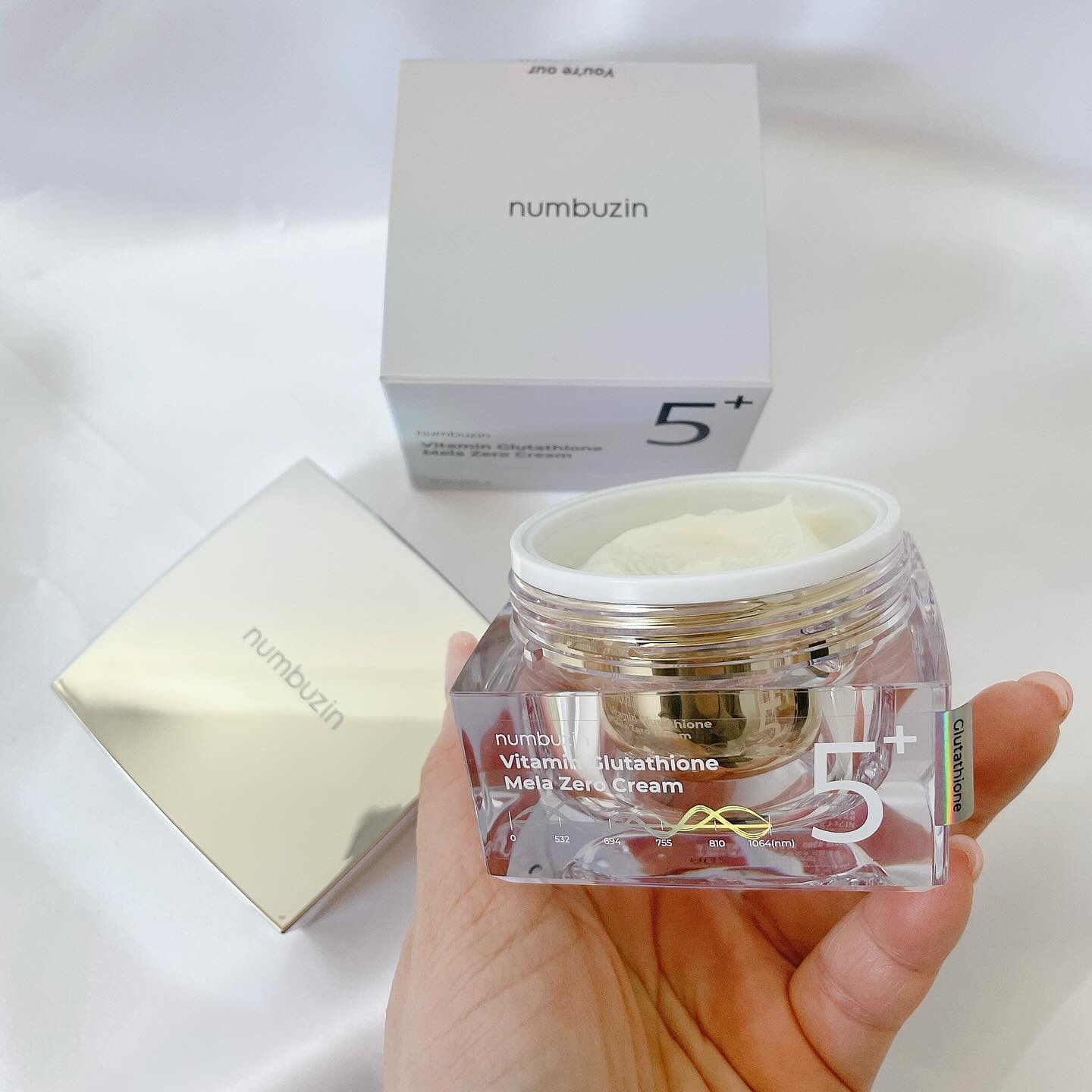 5番 白玉グルタチオンCメラゼロクリーム/numbuzin/フェイスクリームを使ったクチコミ（2枚目）