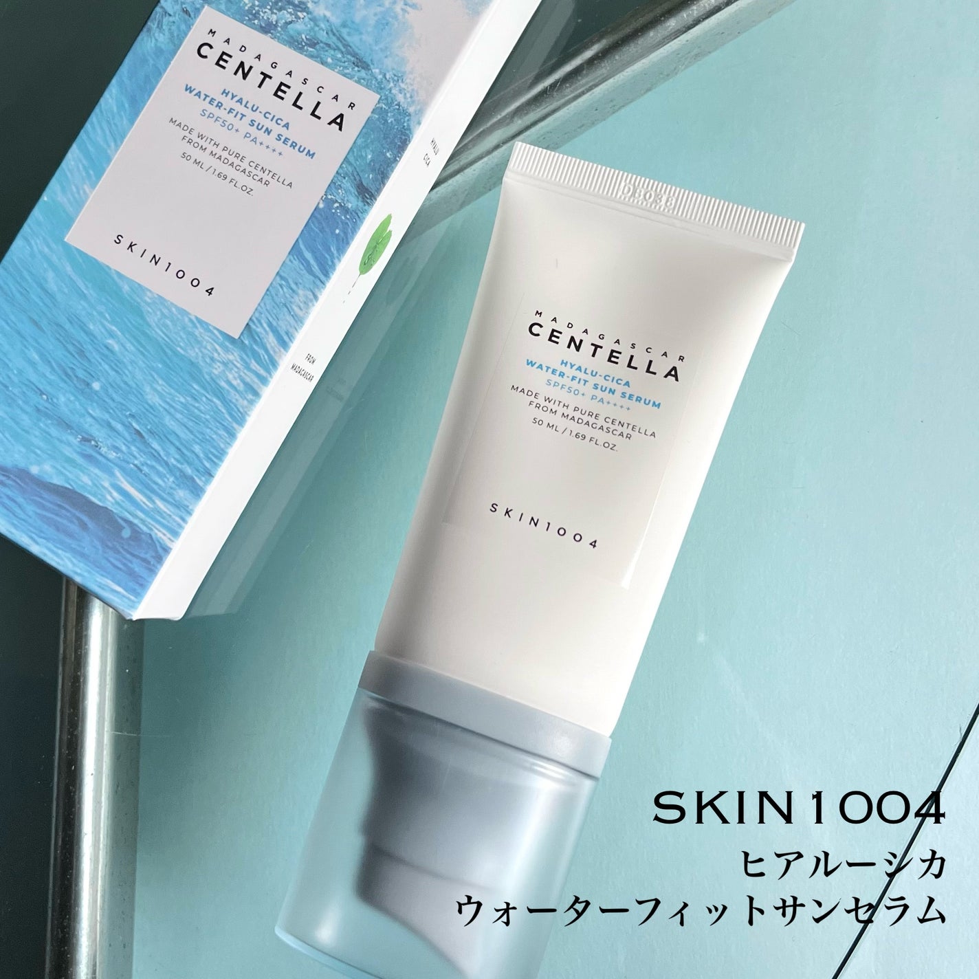 ヒアルーシカ ウォーターフィット サンセラム/SKIN1004/日焼け止めローションを使ったクチコミ(2枚目)