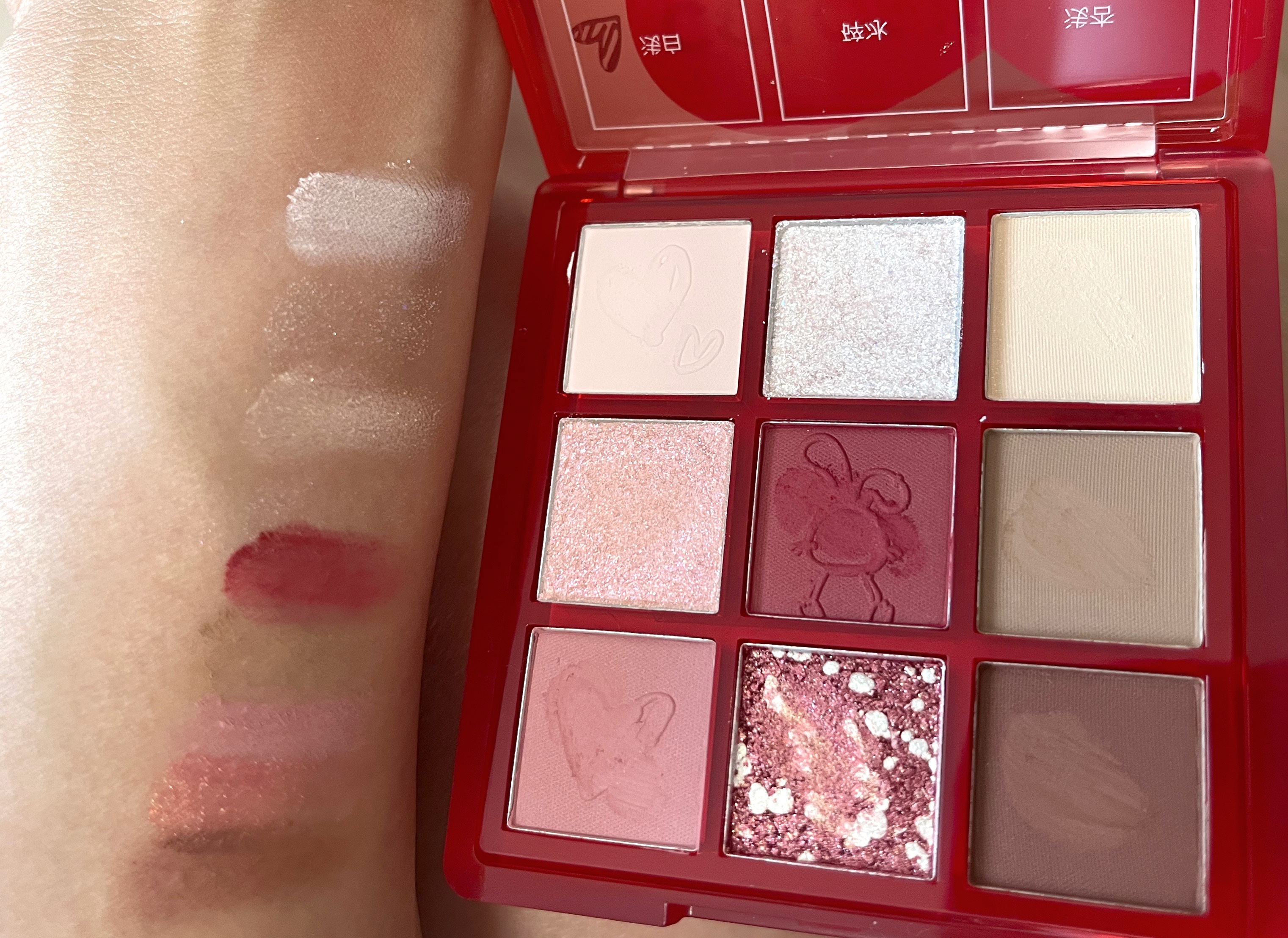干支シリーズ卯年9色アイシャドウパレット/COLORKEY/アイシャドウパレットを使ったクチコミ（3枚目）