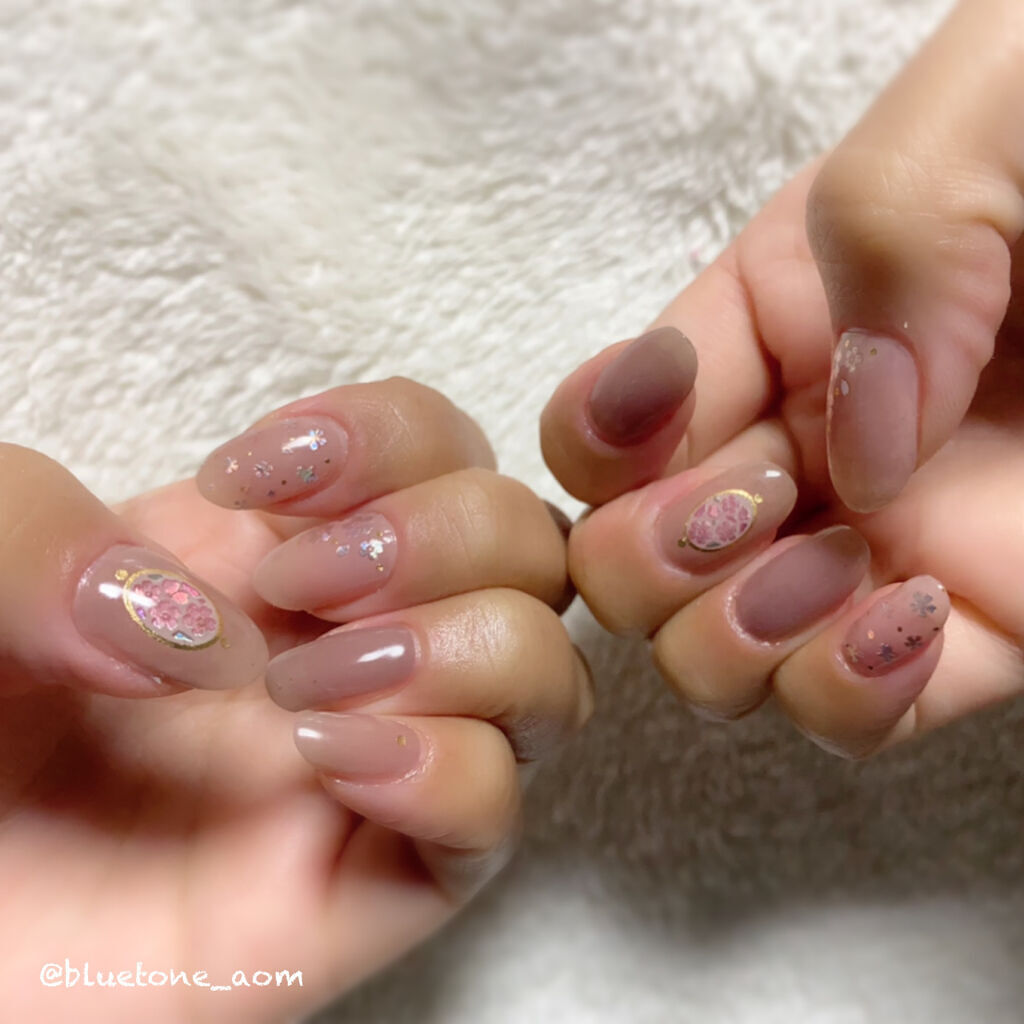 貼るジェルネイル/セリア/ネイルシールを使ったクチコミ（2枚目）