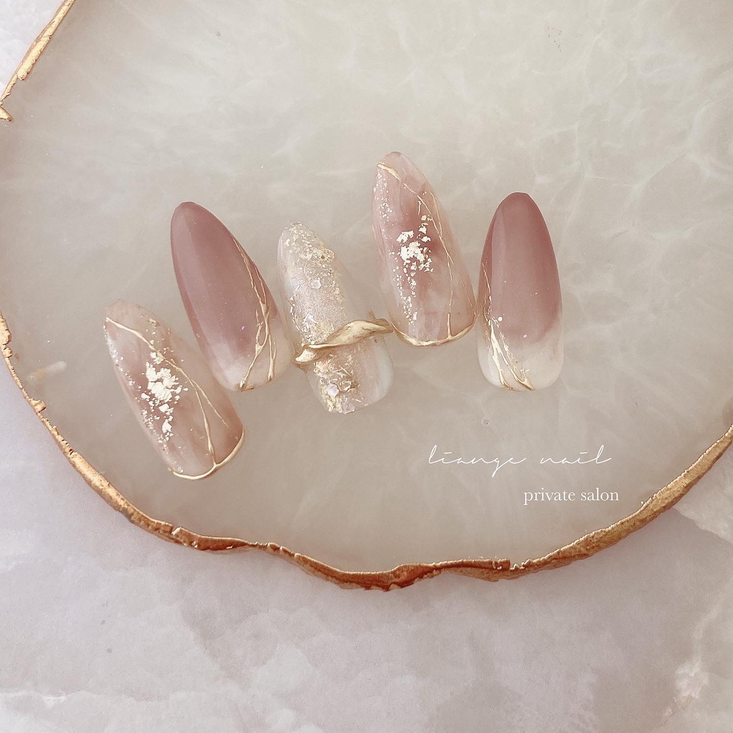 #リアンジェネイル,#柏ネイル,#ネイル,#春ネイル,#大人ニュアンスネイル,#ニュアンスネイル,#ジェルネイル,#ミラーネイル,#リングネイル,#天然石ネイルのネイルデザイン