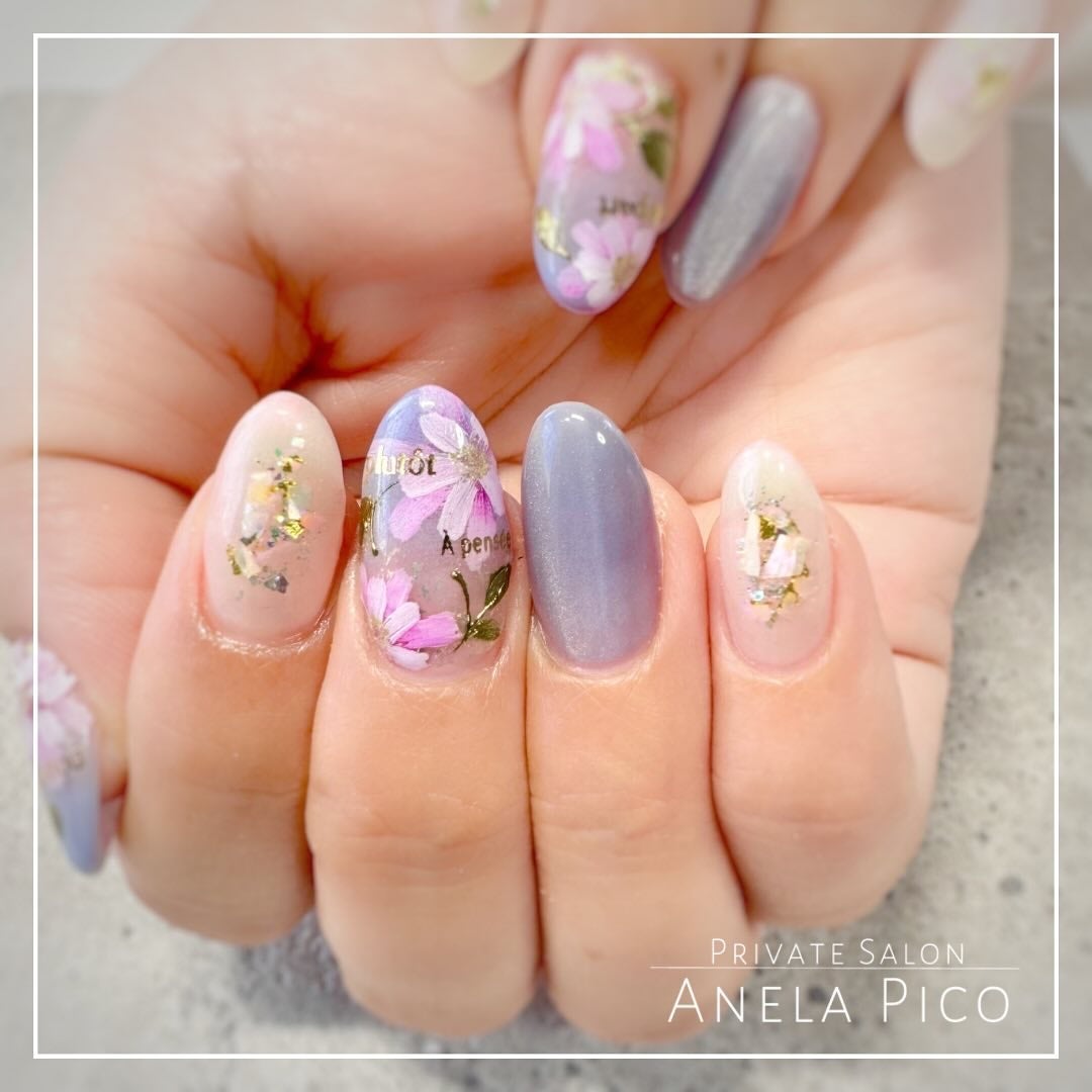 mamico on LIPS 「*@anelapico_mamico🫶ぽんぽんグラデのお花ネ..」(1枚目)