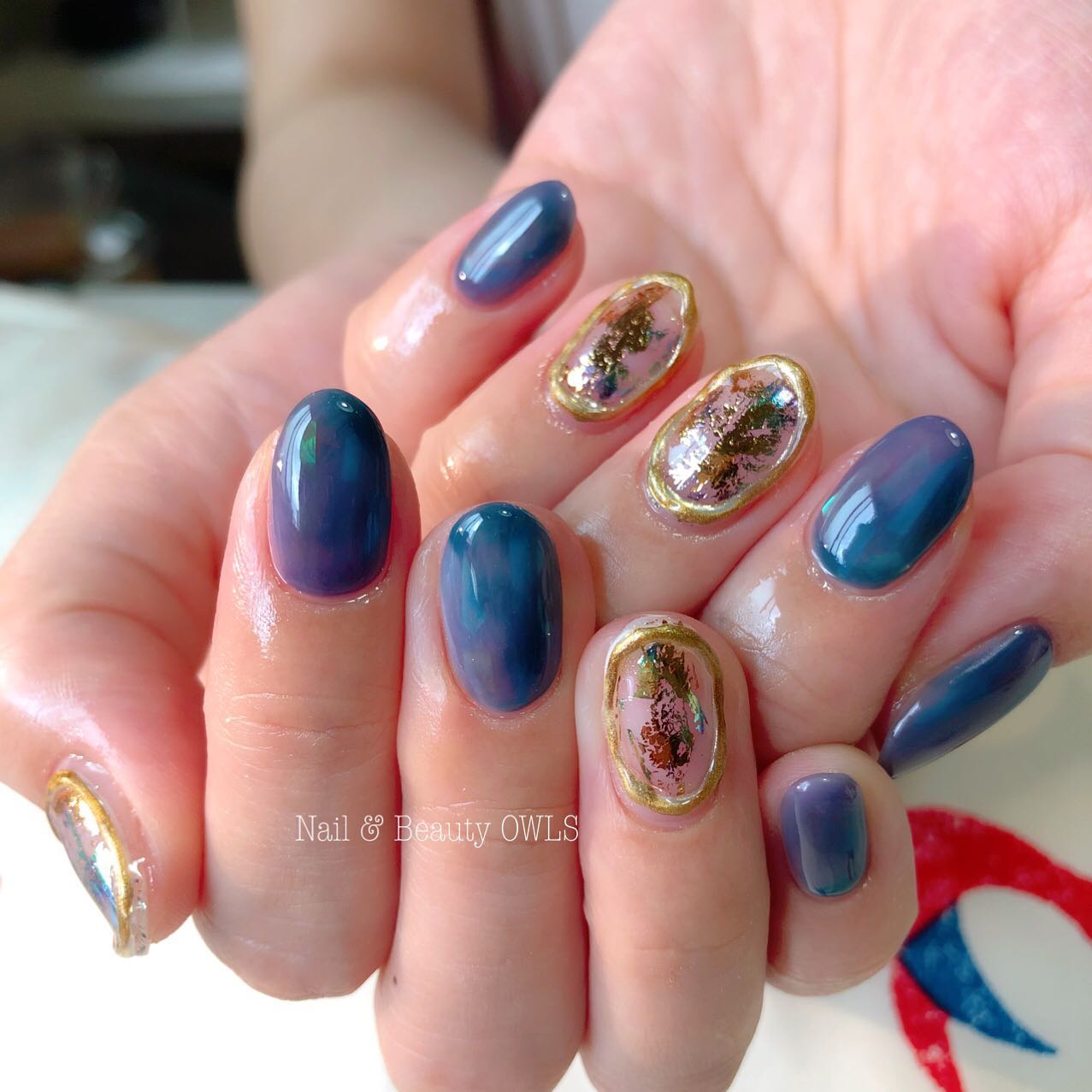 ぴよこれいと あうるす on LIPS 「色々なブルーにオーロラフィルムがチラホラ見えるの可愛い。#個性..」(1枚目)