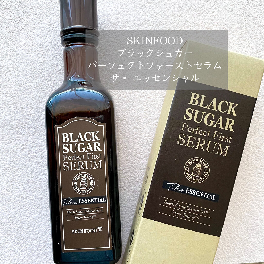 ブラックシュガーパーフェクトファーストセラム u0026 エッセンシャルスクラブ2X SKINFOOD ブラックシュガーパーフェクトファーストセラムパッド250g * 60EA