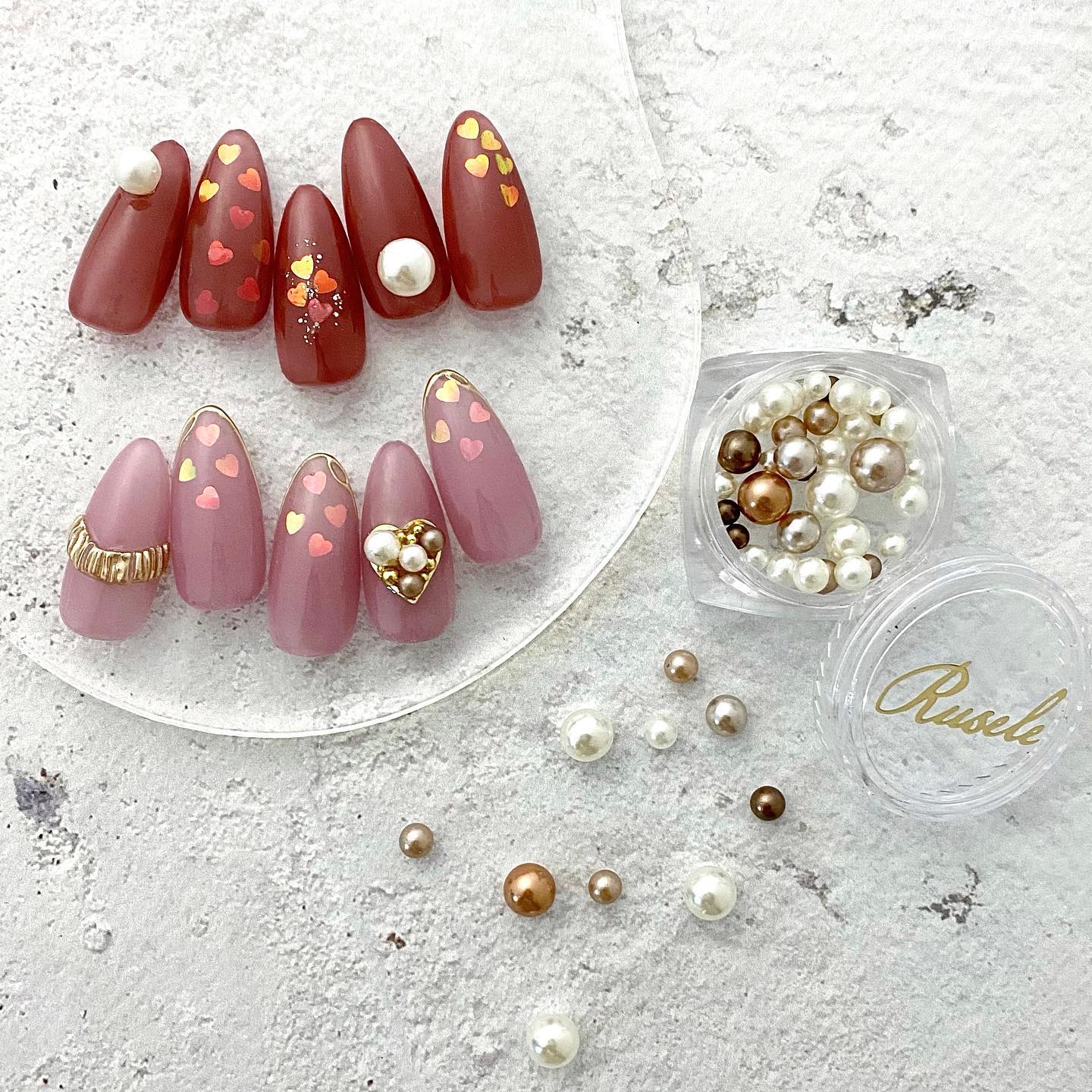 #バレンタインネイル,#ハートネイル,#パールネイル,#グリッターネイル,#ブリオンネイル,#ニュアンスネイル,#ホロネイル,#ミラーネイル,#先端ミラーネイル,#チョコネイル,#ワントーンネイル,#オーロラネイル,#アクセサリーネイル,#ハートホロネイル,#リングネイル,#冬ネイル,#レッドネイル,#ピンクネイル,#女子ネイル,#上品ネイルのネイルデザイン