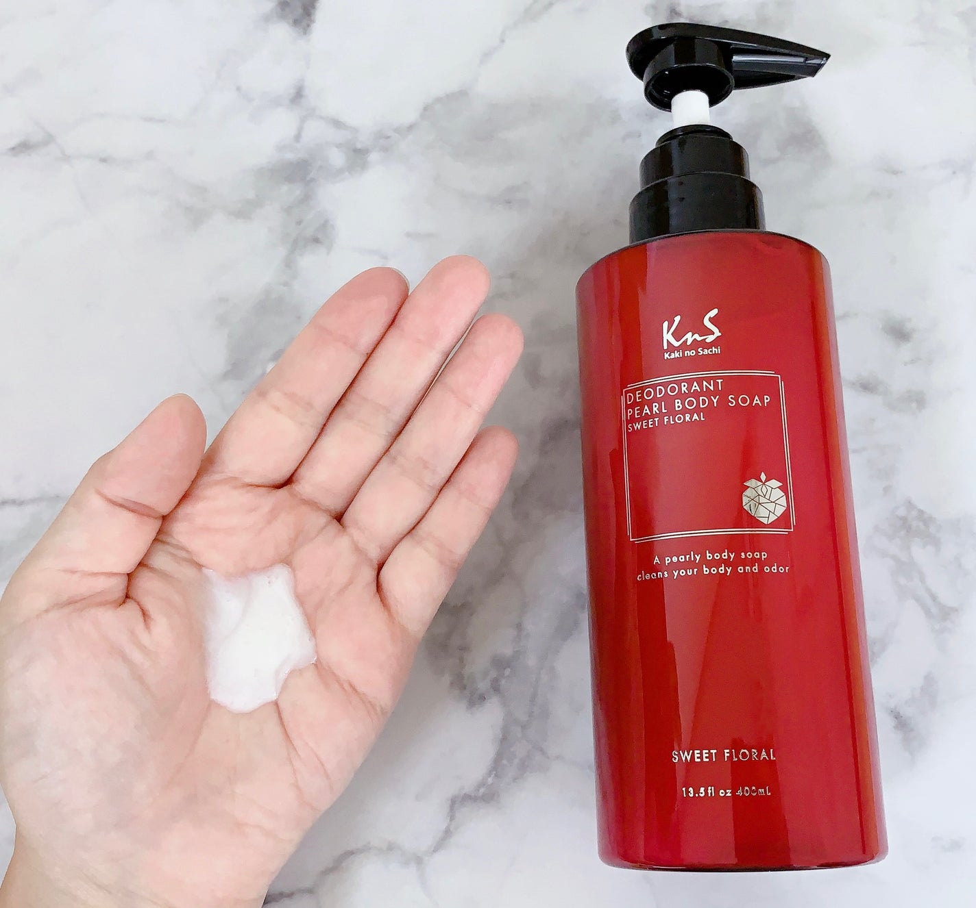 柿のさち KnS パールボディソープ/マックス/ボディソープを使ったクチコミ(4枚目)