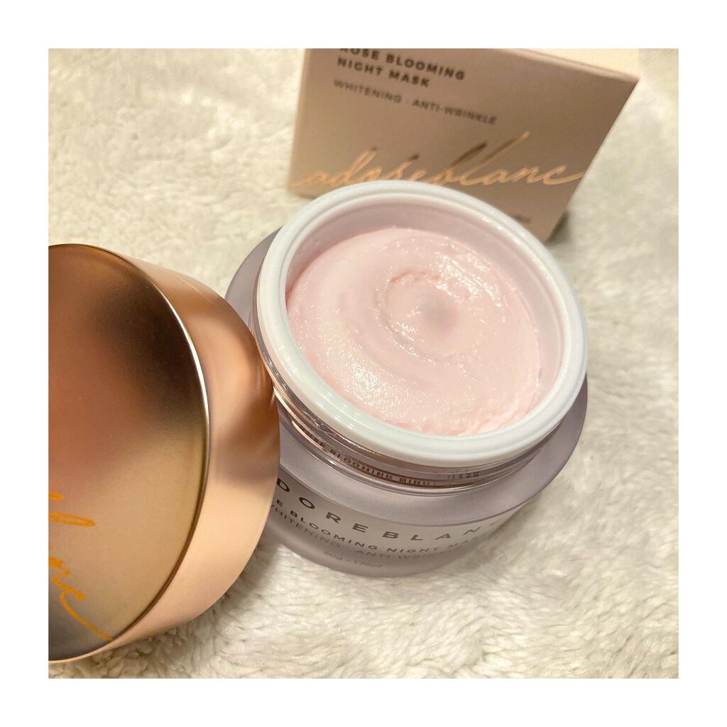 ローズブルーミングナイトマスク/adoreblanc/フェイスクリームを使ったクチコミ(4枚目)