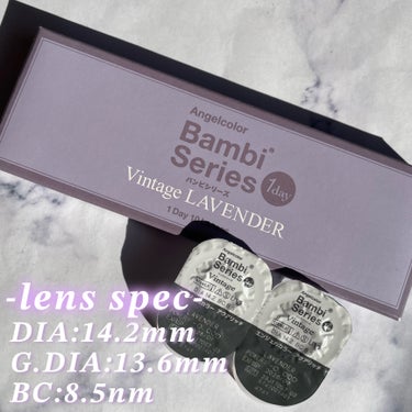 AngelColor Angelcolor Bambi Series Vintage 1dayのクチコミ「\ 透き通る❕うるうるラベンダーカラコン💜/

本日紹介するのは益若つばさちゃんプロデュースの.....」（2枚目）