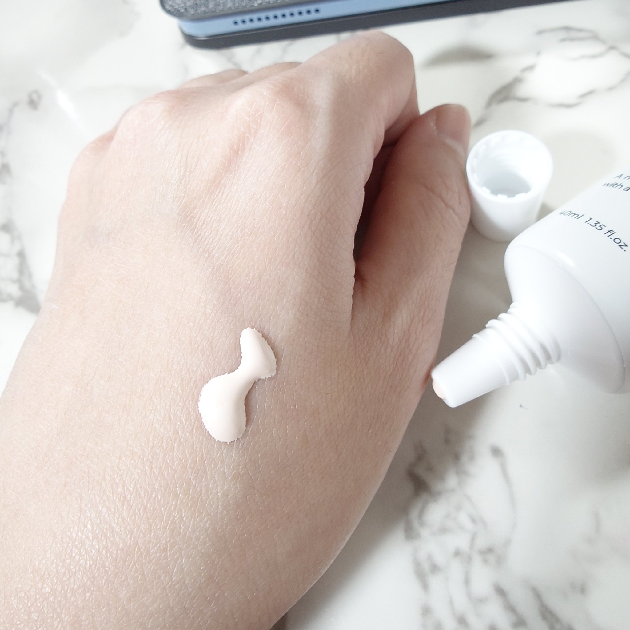 PDRNデューイートーンアップサンスクリーン/Genabelle/日焼け止めミルクを使ったクチコミ（2枚目）