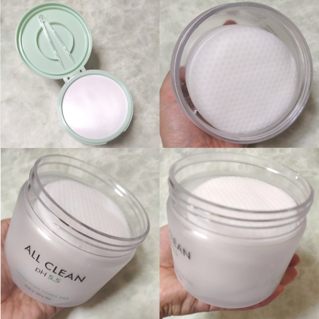 オールクリーングリーン毛穴トナーパッド/heimish/トナーパッドを使ったクチコミ（2枚目）