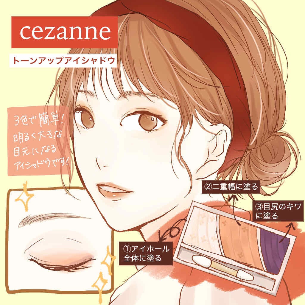 トーンアップアイシャドウ/CEZANNE/アイシャドウパレットを使ったクチコミ(1枚目)