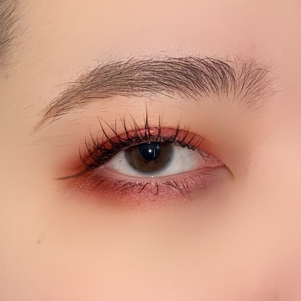 シングル カラー アイシャドウ 412 オレンジ系/ちふれ/単色アイシャドウを使ったクチコミ（2枚目）