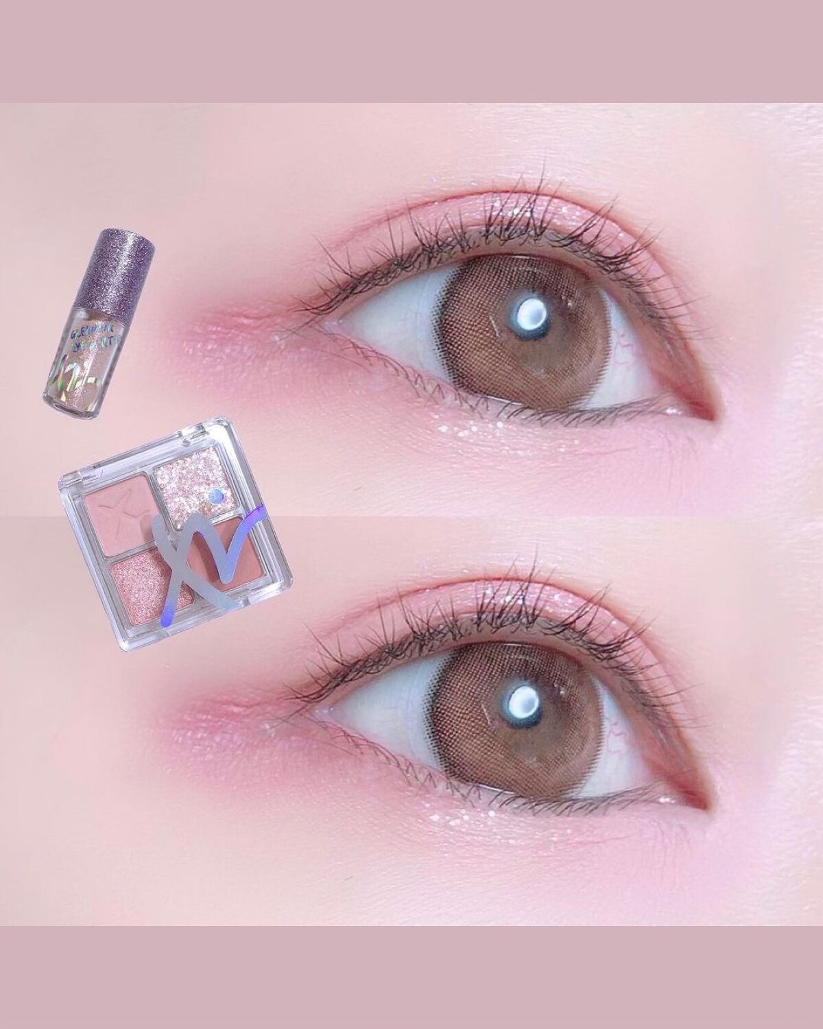 グリーミングアイグリッター #03 PEACH/IBIM/グリッターを使ったクチコミ（2枚目）